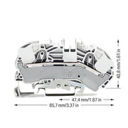 WAGO - Durchgangs-Reihenklemme Ersatzeinspeiseklemme 2016-7608 16 mm² − 20 Stück