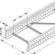 Niedax - Kabelleiter Weitspannkabelleiter WSL 150.200/3 E3 150x200x3000mm − 3 Meter
