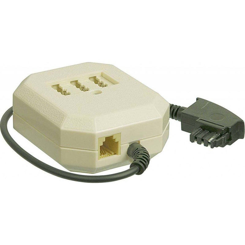 Goobay - Kommunikationstechnik-Adapter TAE-F NFN Verlängerungsbox 50282 0,2m,beige