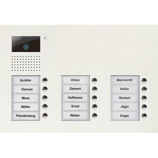 TCS Tür Control - Türstation für Türkommunikation Video color Außenstation V AVU16150-0019 PUK 15 Tasten 3-spal