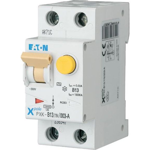 Eaton - Kombination FI-Schalter/Leitungsschutzschalter FI/LS Kombination PXK-D13/1N/03-F 13 A, 300 mA, D
