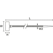 HellermannTyton - Kabelbinder Kennzeichnungsband IT18FL PA66 BK 100 110x2,5 schwarz − 100 Stück