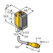 Turck - Lichttaster mit Hintergrundausblendung Opto Sensor QS18VP6AF40Q5 Lichttaster