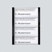 Siedle&Söhne - Zubehör/Ersatzteile für Türkommunikation Namensschild sw-hgl 200029961-00 f. TM612-4/BTM650-05