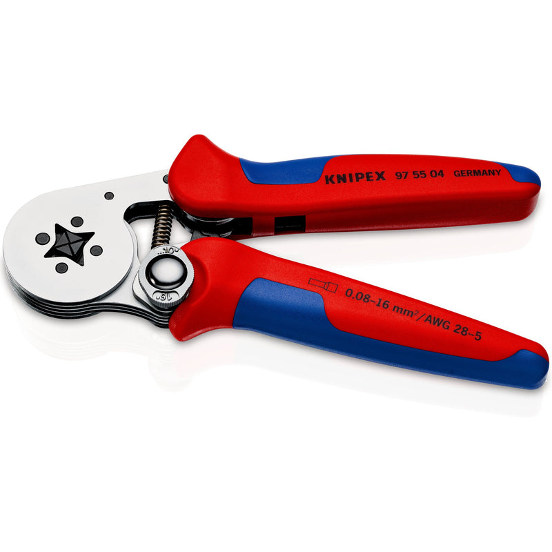 Knipex - Presswerkzeug Kabelschuhe/Verbinder, Aderendhülsen, Schirmanschluss Aderendhülsen-Presszange 97 55 04 SB 0,08-10+16qmm