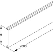 Niedax - Oberteil für Geräteeinbaukanal/Installationssäule Stahldeckel GDS 78 B − 2 Meter
