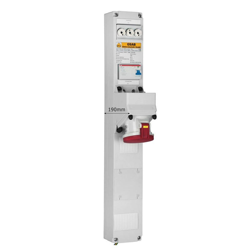 GSAB Elektrotechnik - CEE-Steckdosen-Kombination (IEC 60309) Systemleiste Sammelsch. 99.00.063-ZH 185mm, CEE63
