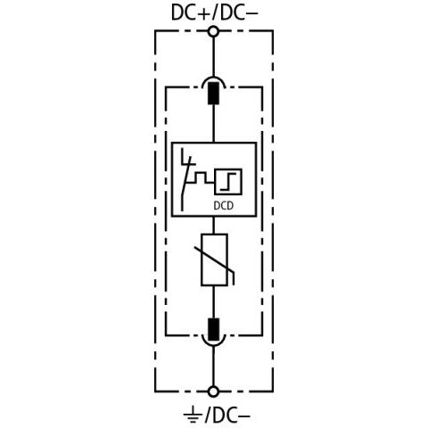 DEHN - Überspannungsableiter für Energietechnik/Stromversorgung Überspannungsableiter DG SE DC 60 1-polig Uc 60V DC