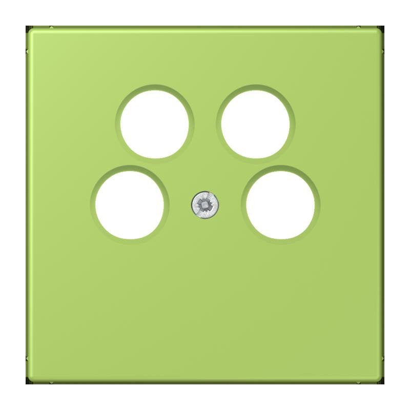 Jung - Einsatz/Abdeckung für Kommunikationstechnik Abdeckung für SAT-TV LC 990-4 SAT2 221 vert clair (32052)