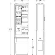 uesa - Zähler-Komplettschrank Straßenbeleuchtungssäule SB-S-4G Avacon AG 2100x590x320mm