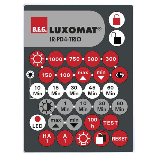 BEG Brück Electronic - Zubehör/Ersatzteile für Bewegungsmelder IR-Fernbedienung IR-PD4-TRIO