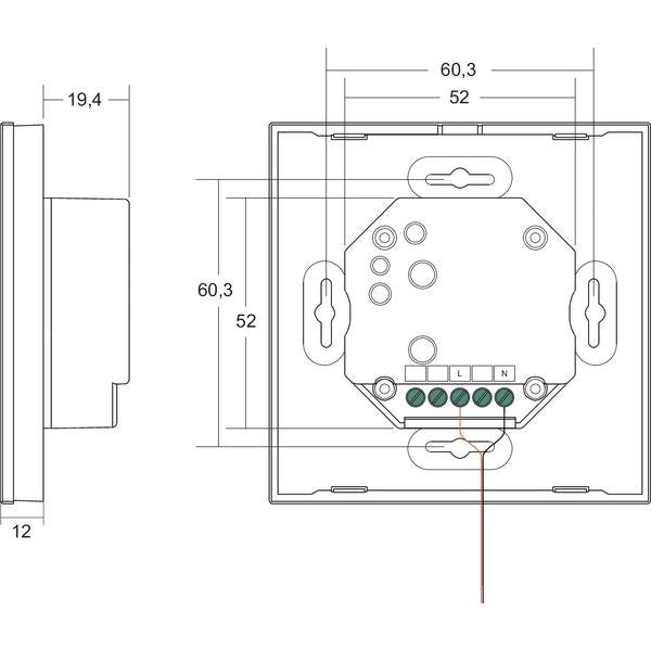 Brumberg Leuchten - Fernbedienung RGB+TW-Funk-Wandpanel 18206070 ws