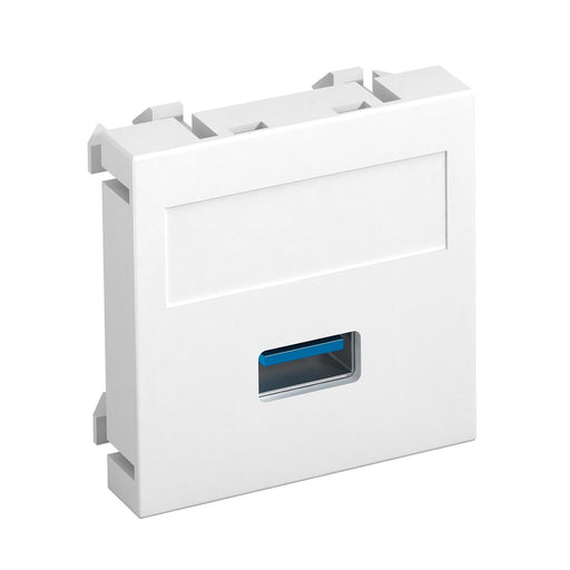 OBO Bettermann - Einsatz/Abdeckung für Kommunikationstechnik Multimediaträger USB 3.0A MTG-U3A S RW1 45x45mm rws