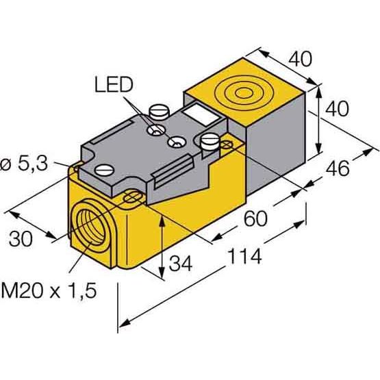 Turck - Induktiver Näherungsschalter Bi15-CP40-FDZ30X2