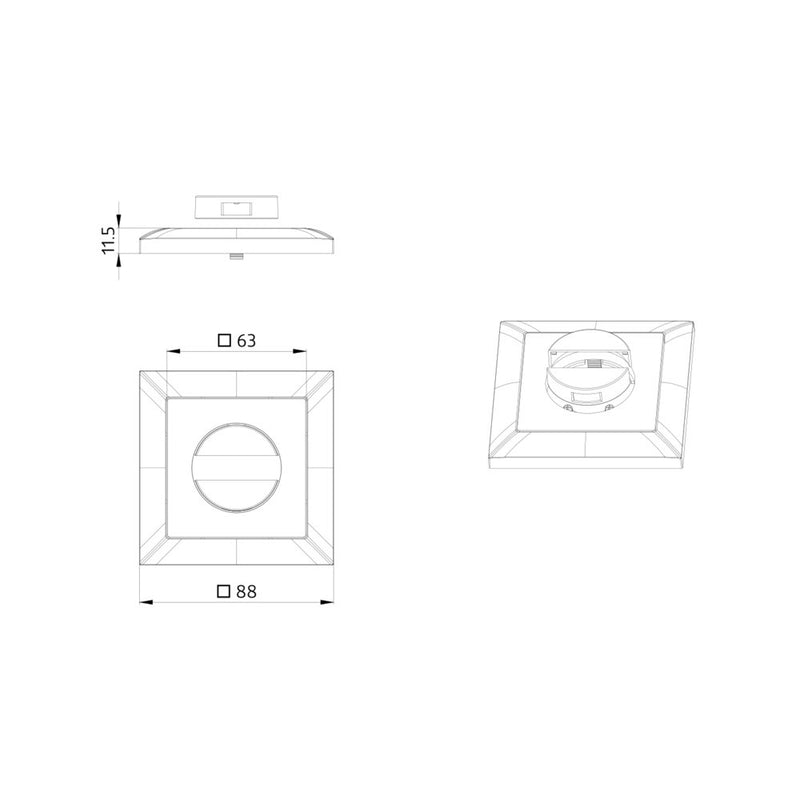BEG Brück Electronic - Zubehör/Ersatzteile für Bewegungsmelder Rahmen 94341 anthrazit mt