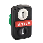 Schneider Electric - Frontelement für Drucktaster Dreifachdrucktaster weiß ZB5AA71124 D22mm,m. Beschrift