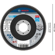 Bosch - Trenn-/Schleifscheibe PRO X571 2608607325 Fächerschleifscheibe