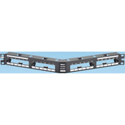 Panduit - Patchpanel Kupfer Verteilerfeld 24-Port QASP24BL gewinkelt