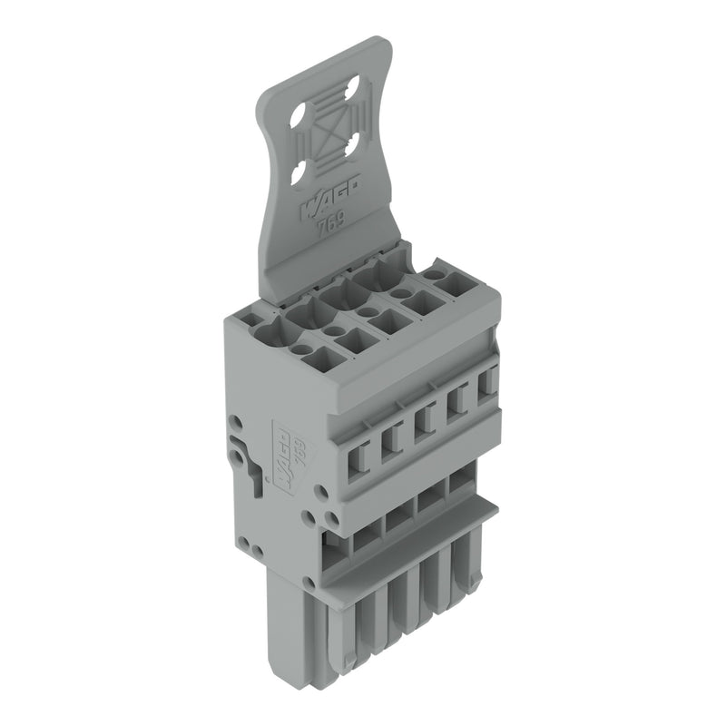 WAGO - Ein- und mehrpolige Klemmenleiste 1-Leiter-Federleiste 769-105/143-000 CAGECLAMP,4mm²,gr − 25 Stück