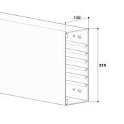 GGK - Geräteeinbaukanal FB-Kanal 100x230 gr 1091 − 2 Meter