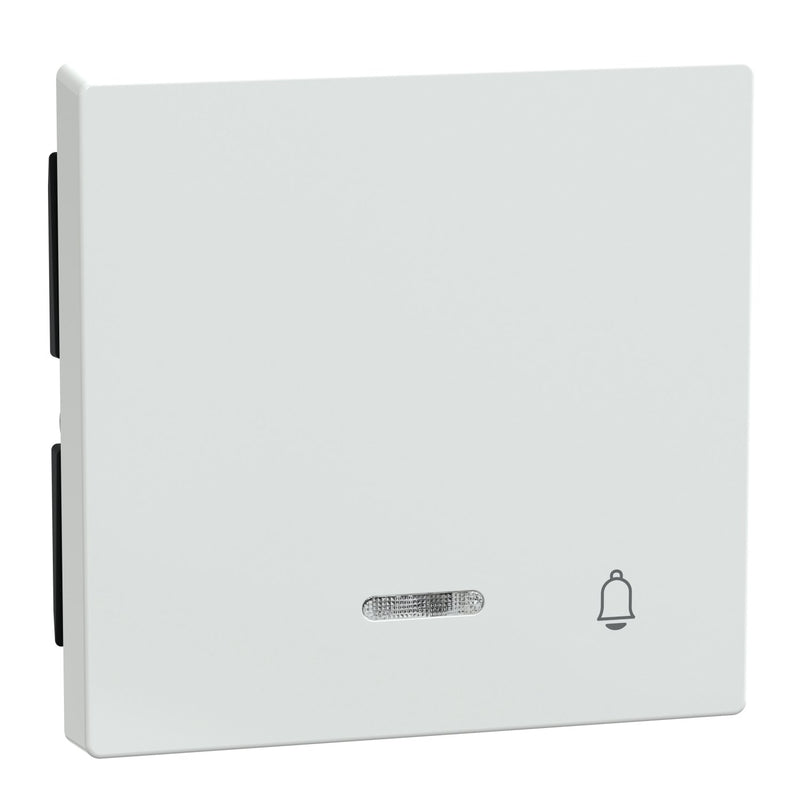 Merten - Abdeckung/Bedienelement für Installationsschalterprogramme Wippe Kontr.Fenster aws/gl 435825 Aufdruck Klingel