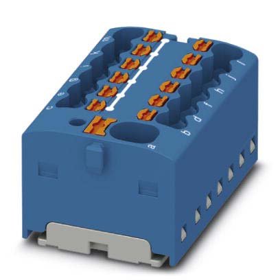 Phoenix Contact - Durchgangs-Reihenklemme Verteilerblock PTFIX 4/12X1,5-G BU − 20 Stück