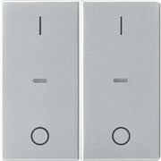 Berker - Abdeckung/Bedienelement für Installationsschalterprogramme Abdeckung Tastsensor-Modul 80962321 2-fach alu