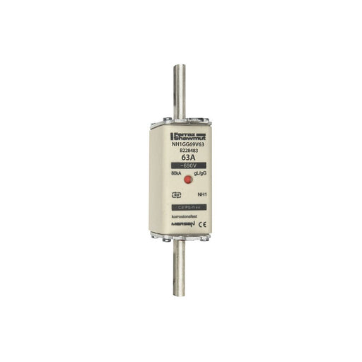Mersen - Messersicherung NH-Sicherungseinsatz SF NH1GG69V63 Gr.1 gG 63A/690V KM − 3 Stück