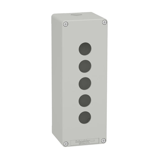 Schneider Electric - Gehäuse für Befehls- und Meldegeräte Leergehäuse XAP, Metall XAPD4505 grau, für 5x22mm