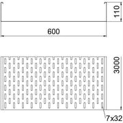 OBO Bettermann - Kabelrinne MKS gelocht MKS 160 FS 110x600x3000 Stahl − 3 Meter