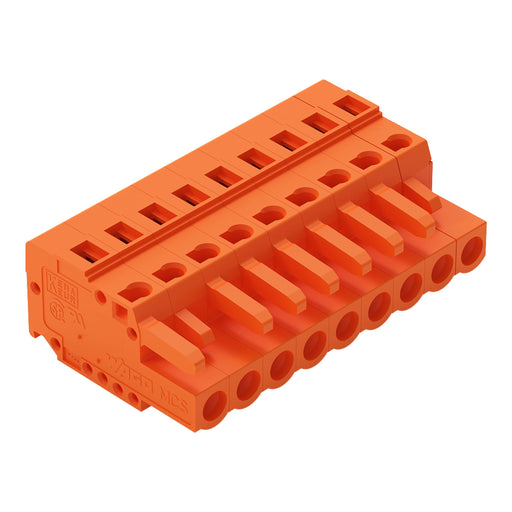 WAGO - Kabelsteckverbinder für Leiterplattensteckverbinder 1-Leiter-Federleiste 231-309/102-000 CAGECLAMP,2,5mm²,or − 50 Stück