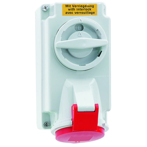 Bals Elektrotech - CEE-Steckdose abschaltbar, abgesichert (IEC 60309) Wandsteckdose GT abschaltb 1611 16A 5p 400V 6h IP44