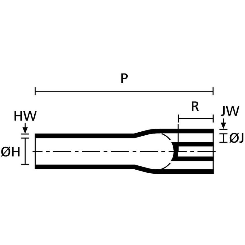 HellermannTyton - Aufteilkappe Endverschluss 408-2-B8W-POX-BK