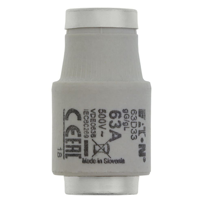 Eaton - D-Sicherungseinsatz Sicherungseinsatz Nieders. SICHERUNG-#63D33 63A AC 500V 100kA − 5 Stück