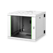 DIGITUS - Netzwerk-/Serverschrank Wandschrank mit Glastür DN-19 09-U-3 RAL 7035 H=491mm
