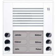 TCS Tür Control - Türstation für Türkommunikation Audioaußenstation 2-reihig PES06-WS/04 6 Tasten AP weiß