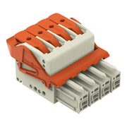 WAGO GmbH & Co. KG - Ein- und mehrpolige Klemmenleiste 1-Leiter-Federleiste 831-1104/320-000 Push-inCAGECLAMP,lgr − 32 Stück