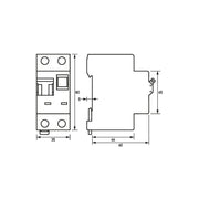 Doepke - Kombination FI-Schalter/Leitungsschutzschalter FI/LS-Kombination DRCBO3 B16/0,03/1N-A