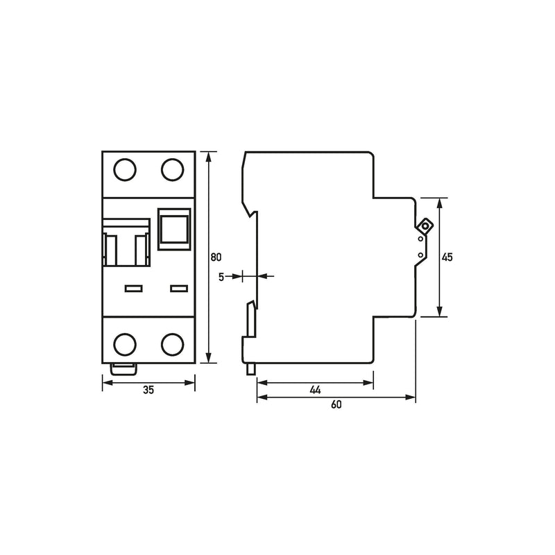 Doepke - Kombination FI-Schalter/Leitungsschutzschalter FI/LS-Kombination DRCBO3 B16/0,03/1N-A