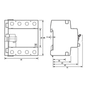 Doepke - Fehlerstrom-Schutzschalter mit Zusatzeinrichtung FI-Schalter DFS4 040-4/0,03-A NA
