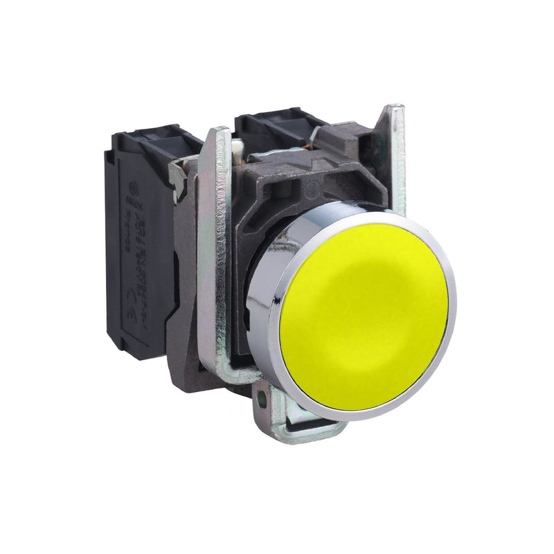 Schneider Electric - Drucktaster, Komplettgerät Drucktaster XB4BA51 flach, ge, 1S