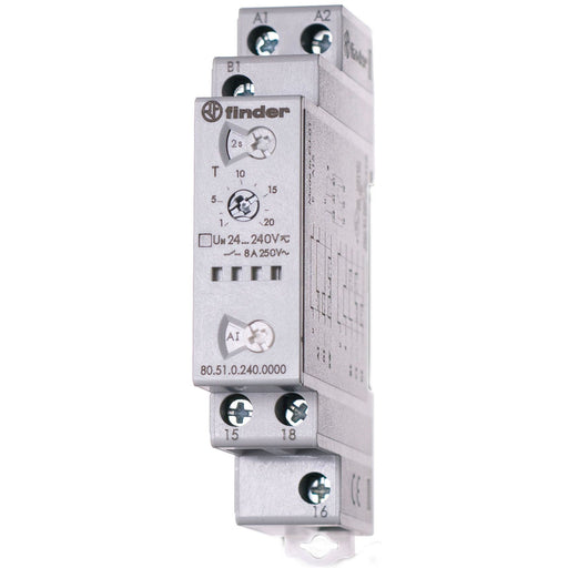 Finder - Zeitrelais Multifunktions-Zeitrelais 80.51.0.240.0000 24-240V AC/DC,1W,8A
