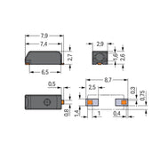 WAGO GmbH & Co. KG - Ein- und mehrpolige Klemmenleiste SMD-Leiterplattenklemme 2059-321/998-403 Maß 3 mm,schwarz − 31800 Stück