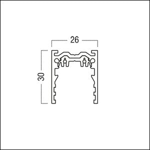 Zumtobel - Elektrisches Zubehör/Ersatzteile für Leuchten Niedervolt U-Profil weiß SUP2 TRACK U 3M WH