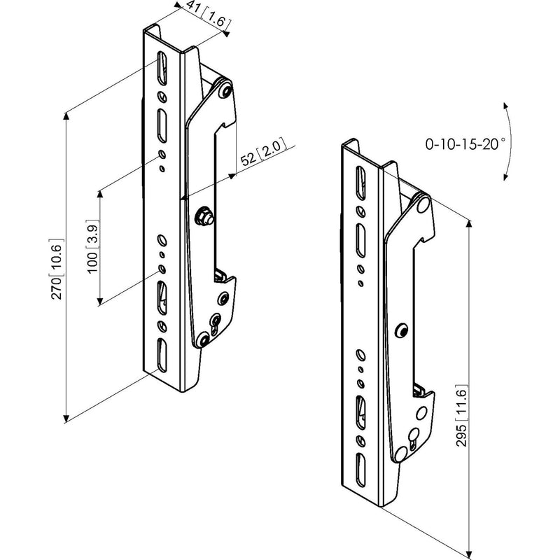 Vogels - Halterung für Audio-/Videosysteme Display-Adapterstrips PFS3302 sw L295mm sw