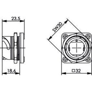Telegärtner - Zubehör/Ersatzteile für modulares Anschlusssystem STX V1 Flansch 100022892