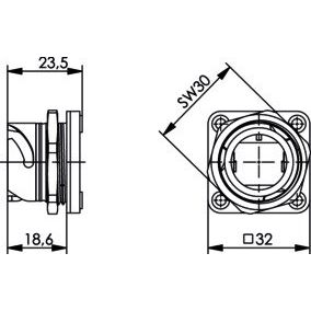 Telegärtner - Zubehör/Ersatzteile für modulares Anschlusssystem STX V1 Flansch 100022892
