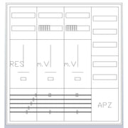 ABN - Zähler-Komplettschrank Zählerschrank S47ZA121 3Pkt 2Z 1R 1V 1APZ
