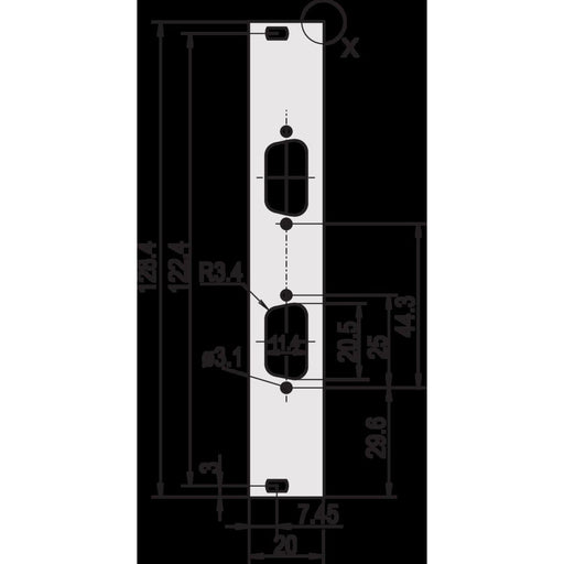 Schroff - Frontplatte (Schaltschrank) Teilfrontplatte 30118344 − 5 Stück