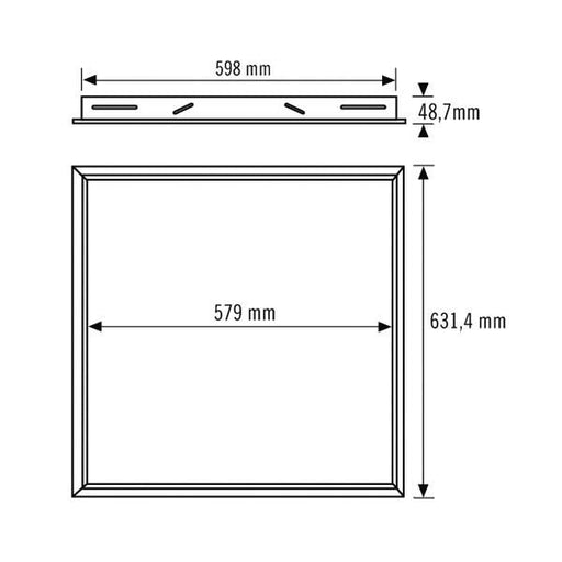 ESYLUX - Mechanisches Zubehör/Ersatzteile für Leuchten Deckeneinbaurahmen MOUNTINGFRAME600FMWH 600